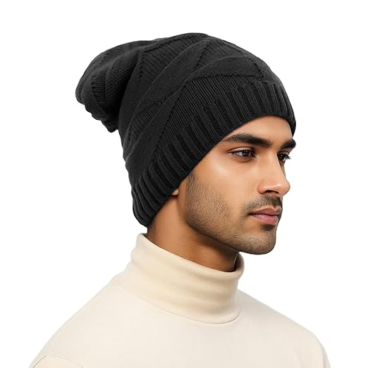 SLOVIC Winter Cap for Men & Women | Rollover Winter Wear for Men | Thermal Wear Winter Cap for Women | Breathable, Lightweight & Windproof Winter Caps for Women